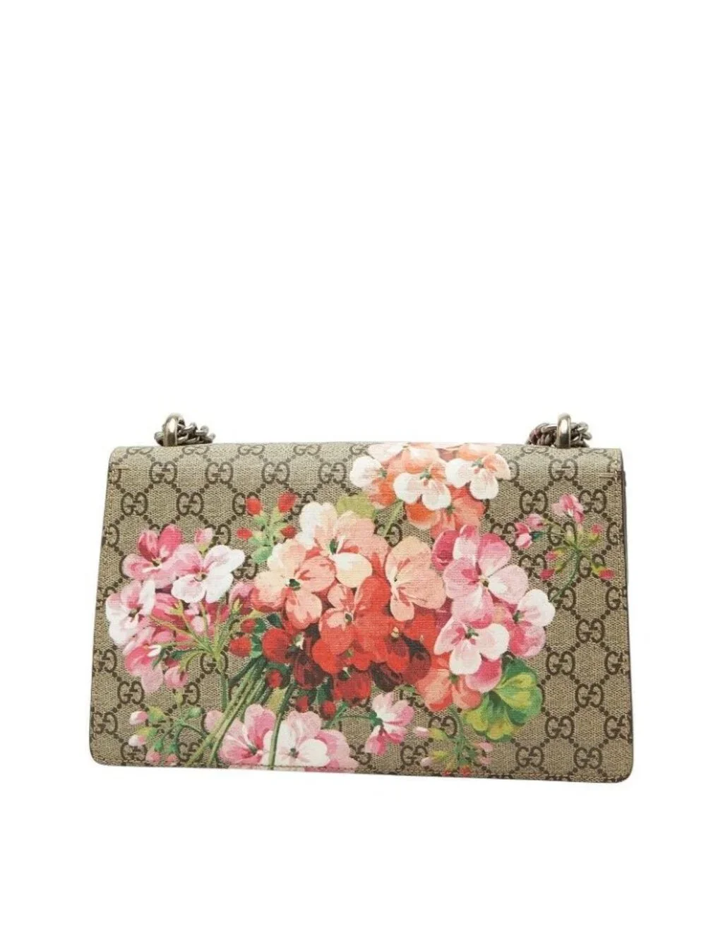 ★SOLD★ Gucci GG Supreme Blue Mus Dionysus Chain Shoulder Bag Beige Red Suede - Picture 2 of 10